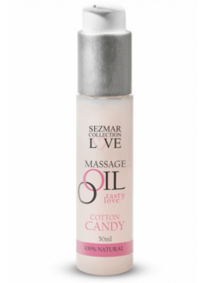 Huile de massage comestible Barbe à papa 50ml - SEZ053